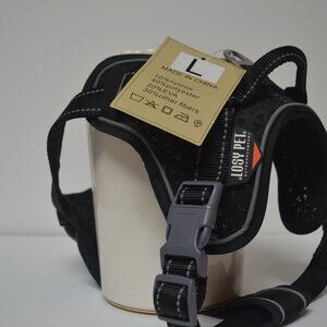 Adjustable Reflective No Pull Dog Harness, Black, Large, 17 to 34-in chest NWT